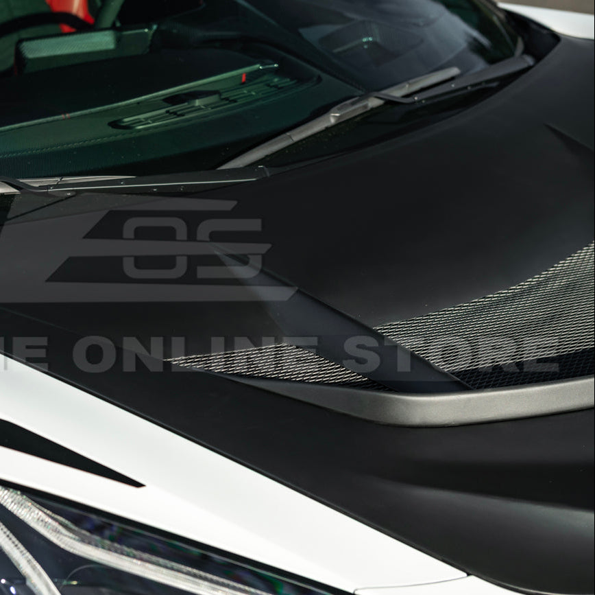 Corvette C8 ZR1 MATTE BLACK Front Bumper Vented Extractor Hood image 17