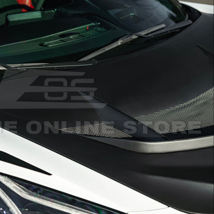 Corvette C8 ZR1 MATTE BLACK Front Bumper Vented Extractor Hood image 17