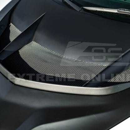 Corvette C8 ZR1 MATTE BLACK Front Bumper Vented Extractor Hood image 18