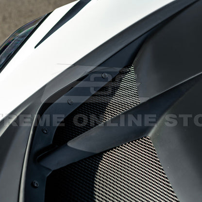 Corvette C8 ZR1 MATTE BLACK Front Bumper Vented Extractor Hood image 20