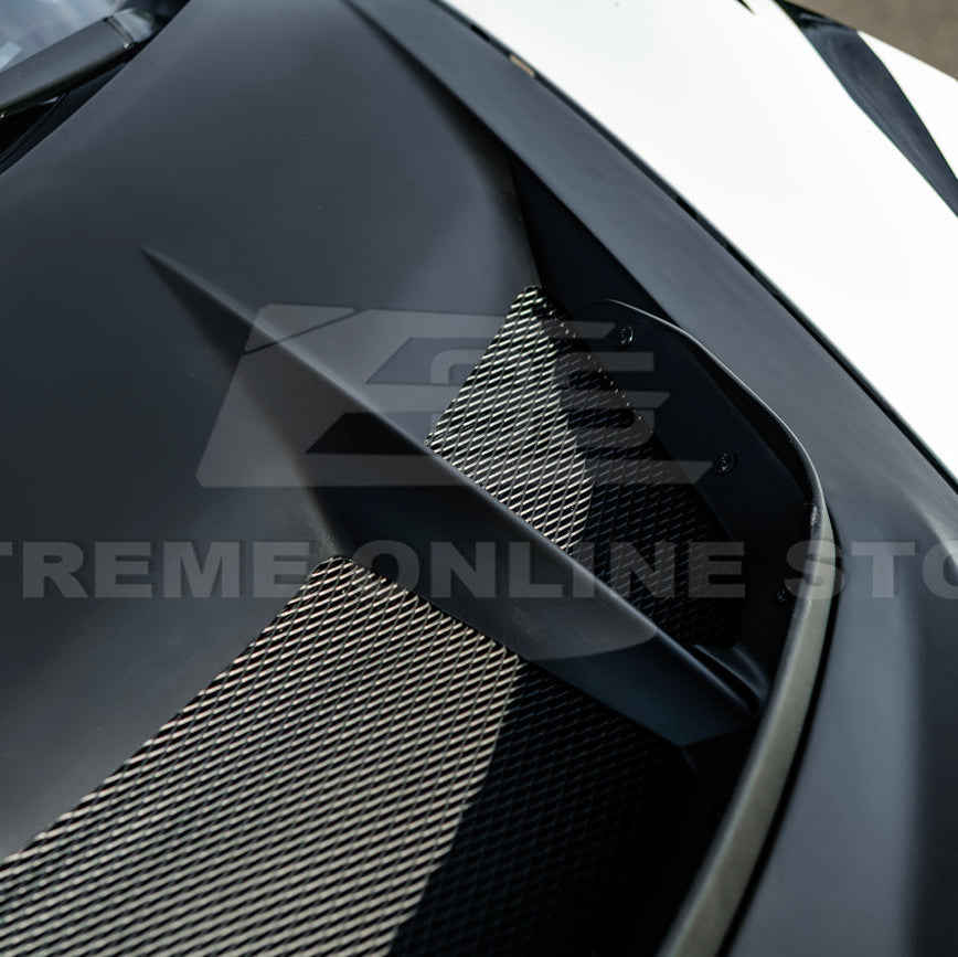 Corvette C8 ZR1 MATTE BLACK Front Bumper Vented Extractor Hood image 21