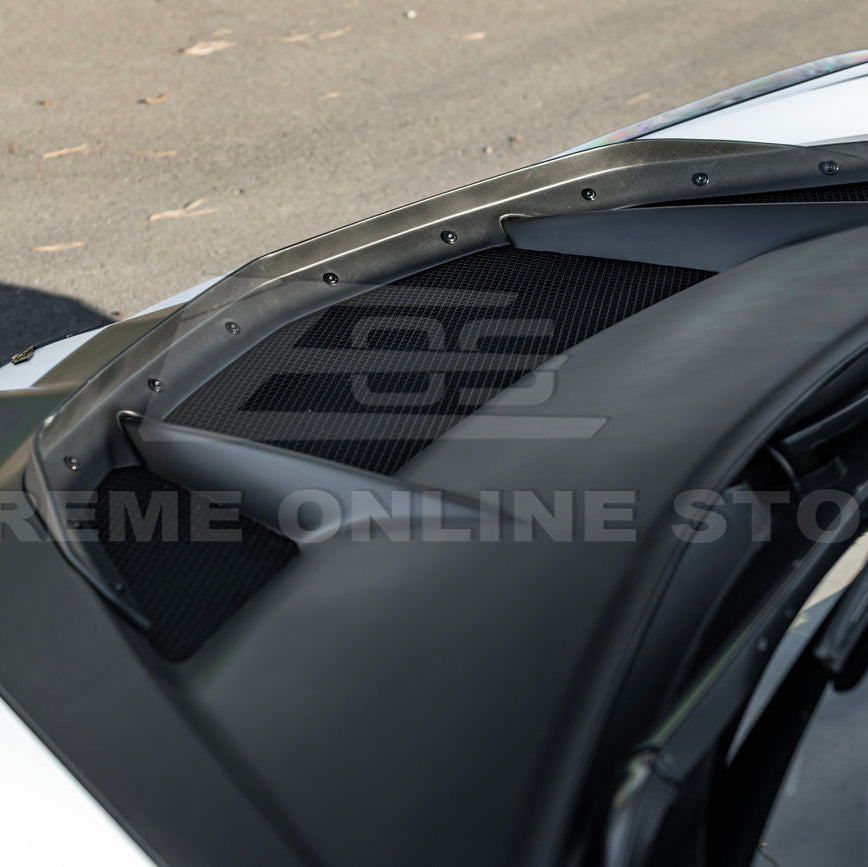 Corvette C8 ZR1 MATTE BLACK Front Bumper Vented Extractor Hood image 22