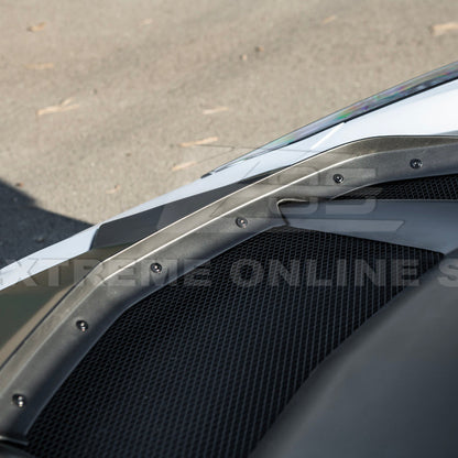 Corvette C8 ZR1 MATTE BLACK Front Bumper Vented Extractor Hood image 23