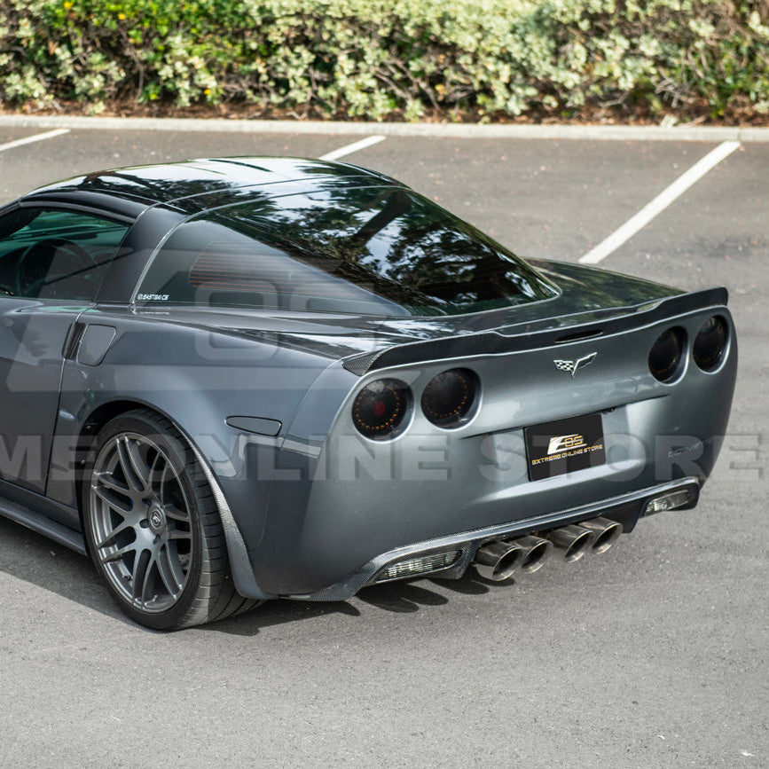 2005-13 Corvette C6 Z06 ZR1 Extended DRY CARBON FIBER Rear Splash Guard Mud Flaps image 5