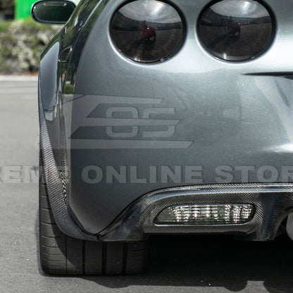 2005-13 Corvette C6 Z06 ZR1 Extended DRY CARBON FIBER Rear Splash Guard Mud Flaps image 14