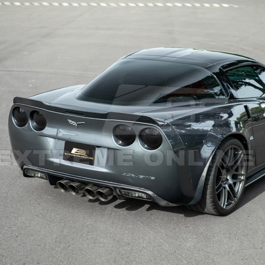 2005-13 Corvette C6 Z06 ZR1 Extended DRY CARBON FIBER Rear Splash Guard Mud Flaps image 8