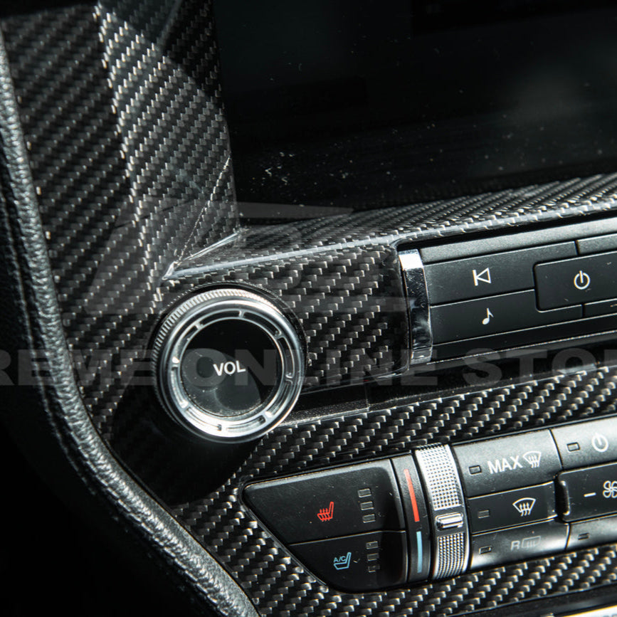 2015-23 Ford Mustang DRY CARBON FIBER Center Console Control Panel Cover image 8