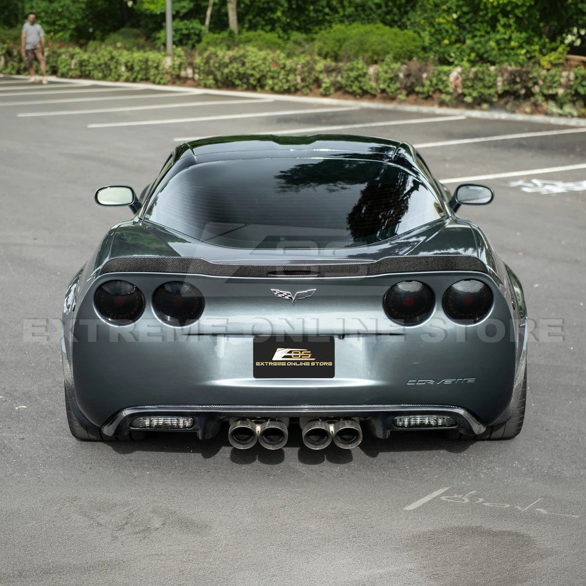2005-13 Corvette C6 Z06 ZR1 Extended DRY CARBON FIBER Rear Splash Guard Mud Flaps image 6