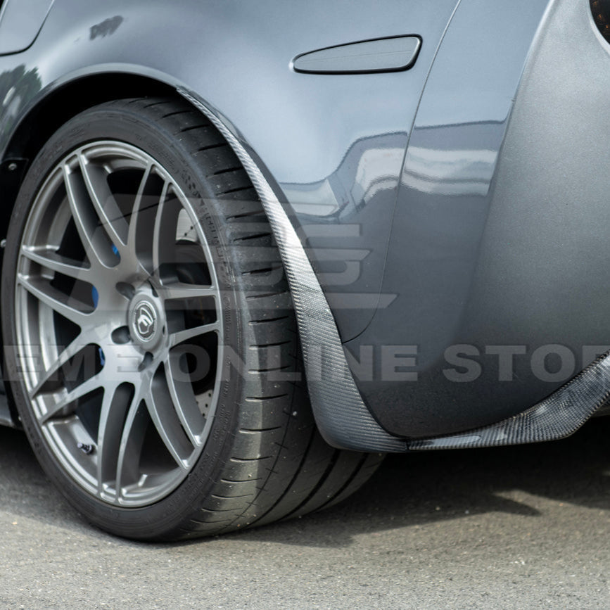 2005-13 Corvette C6 Z06 ZR1 Extended DRY CARBON FIBER Rear Splash Guard Mud Flaps image 16