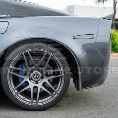 2005-13 Corvette C6 Z06 ZR1 Extended DRY CARBON FIBER Rear Splash Guard Mud Flaps image 9