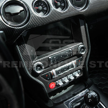 2015-23 Ford Mustang DRY CARBON FIBER Center Console Control Panel Cover image 4