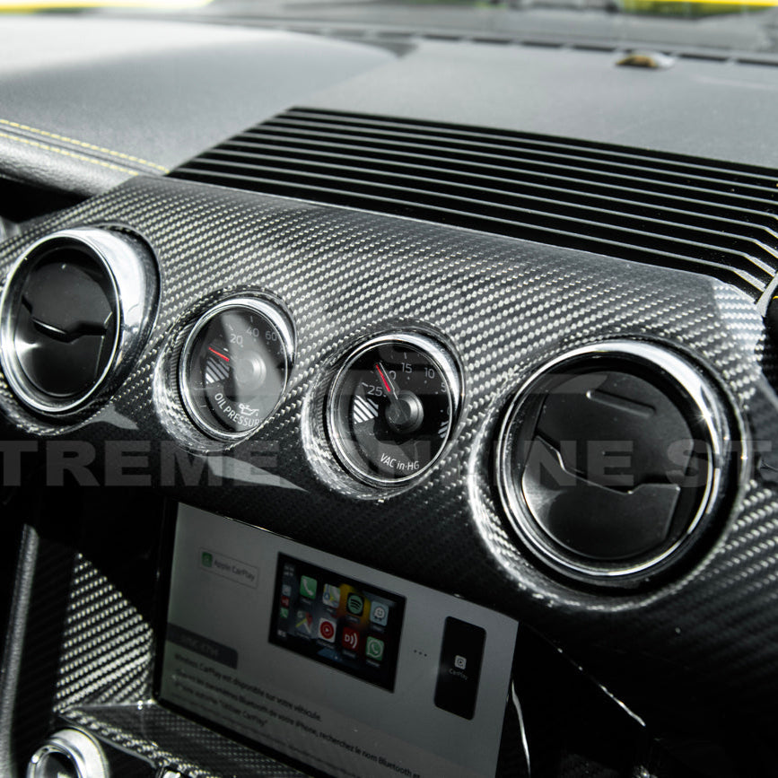 2015-23 Ford Mustang DRY CARBON FIBER Instrument Dashboard Panel Trim image 6