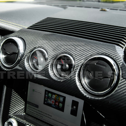 2015-23 Ford Mustang DRY CARBON FIBER Instrument Dashboard Panel Trim image 6