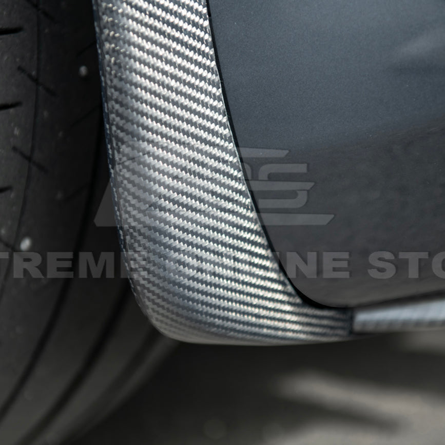 2005-13 Corvette C6 Z06 ZR1 Extended DRY CARBON FIBER Rear Splash Guard Mud Flaps image 12