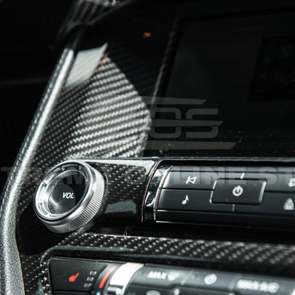 2015-23 Ford Mustang DRY CARBON FIBER Center Console Control Panel Cover image 11