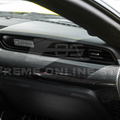 2015-23 Ford Mustang DRY CARBON FIBER Instrument Dashboard Panel Trim image 7