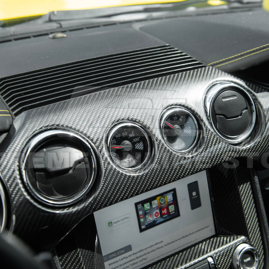 2015-23 Ford Mustang DRY CARBON FIBER Instrument Dashboard Panel Trim image 11