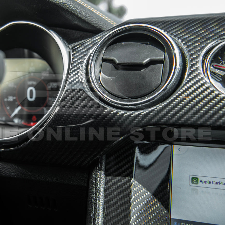 2015-23 Ford Mustang DRY CARBON FIBER Instrument Dashboard Panel Trim image 12