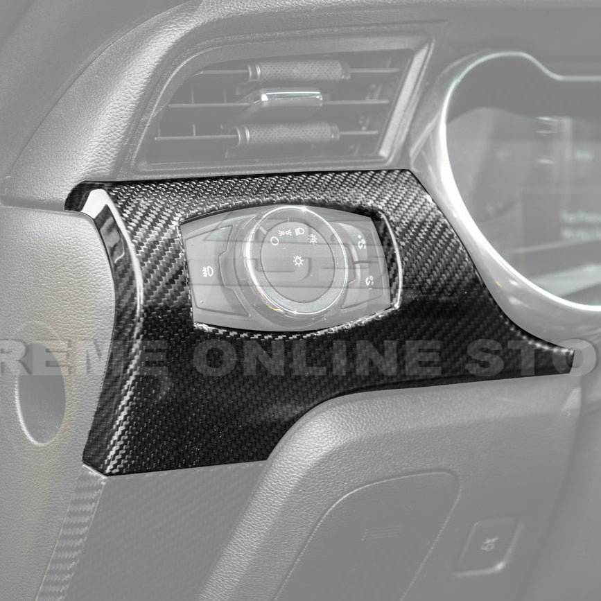 2015-23 Ford Mustang 3 AC DRY CARBON FIBER Dashboard Panel Trim image 3