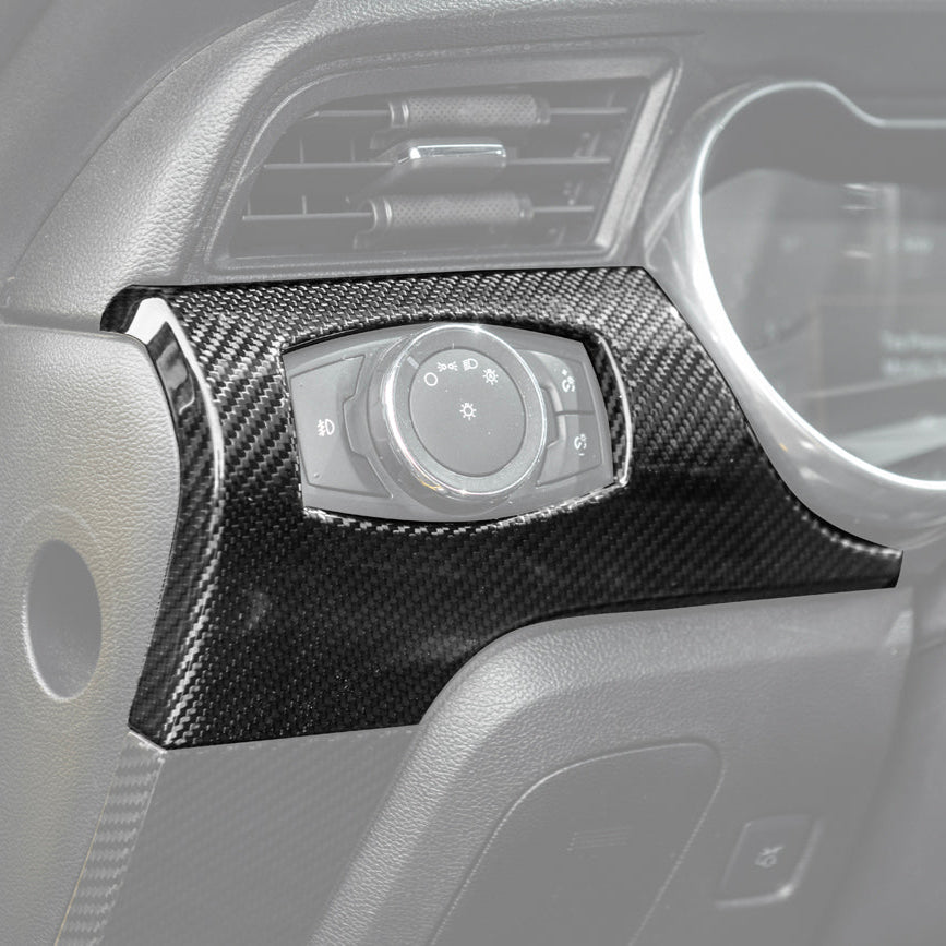 2015-23 Ford Mustang DRY CARBON FIBER Instrument Dashboard Panel Trim image 3