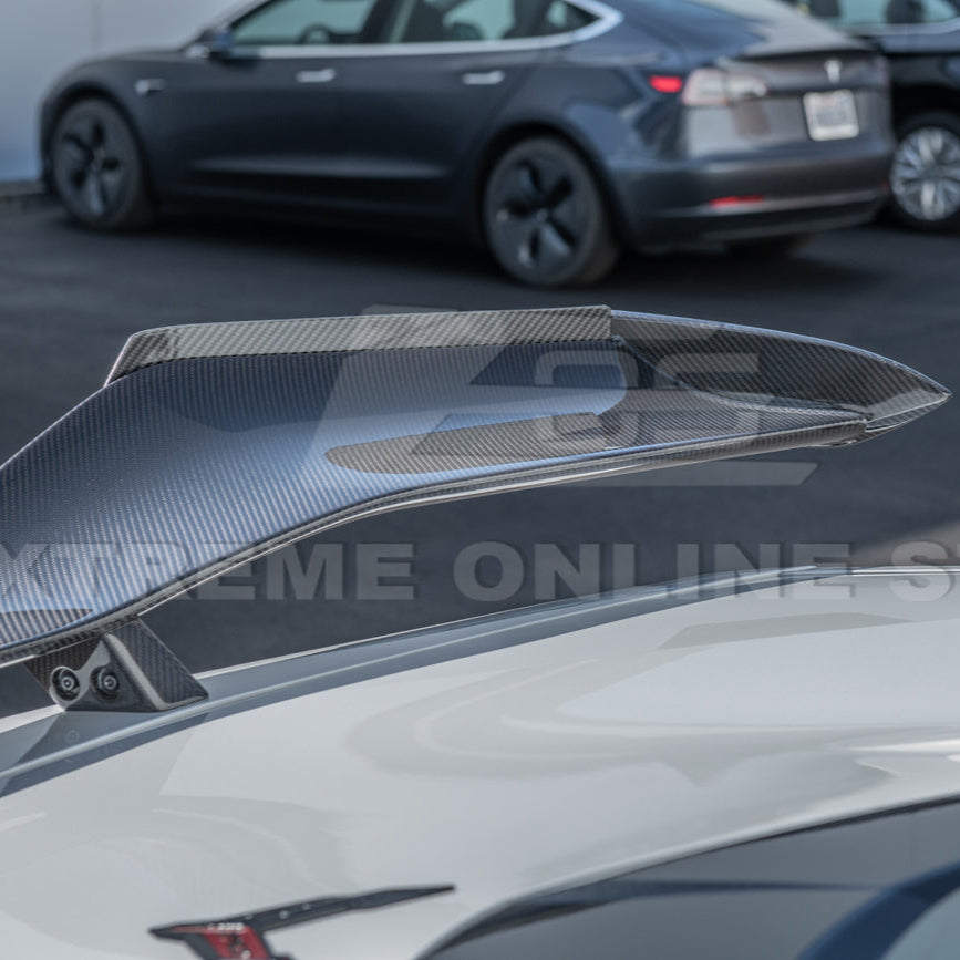 Corvette C8 Z06 DRY CARBON FIBER High Wing Spoiler Wicker Bill Extension image 12