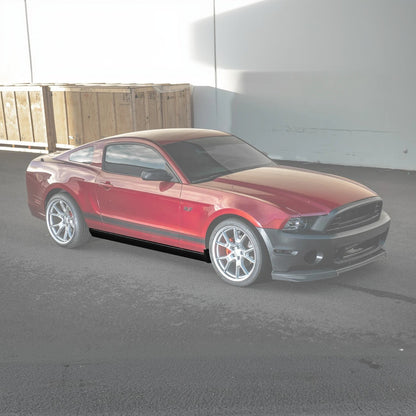 2010-14 Ford S197 Mustang GT500 Style Side Skirts Extension Pair image 1