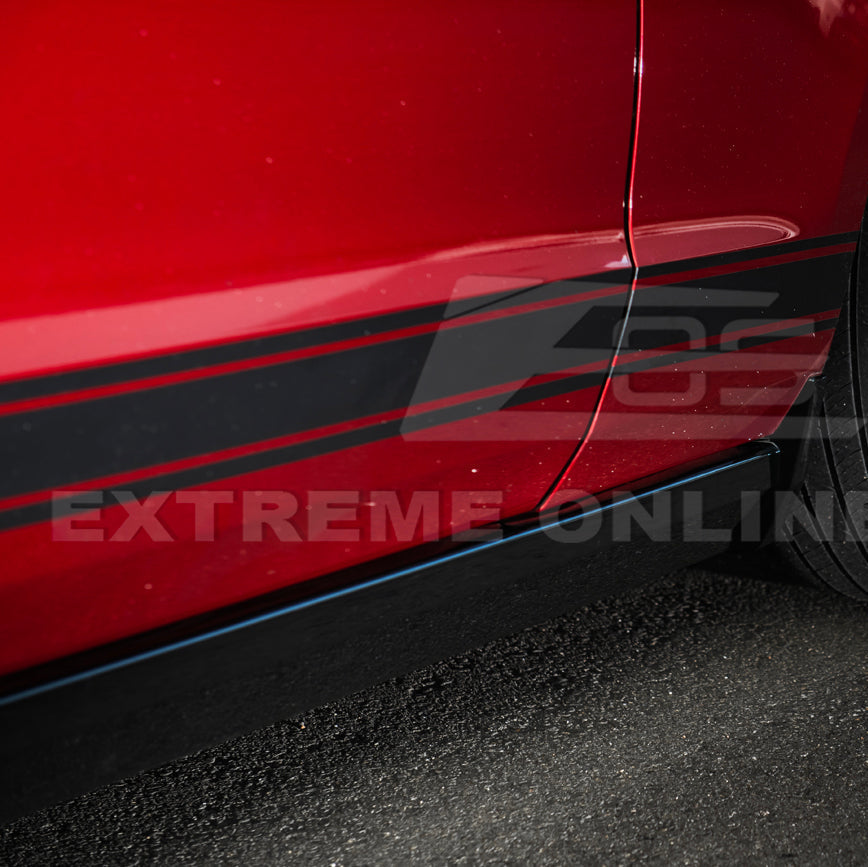 2010-14 Ford S197 Mustang GT500 Style Side Skirts Extension Pair image 29