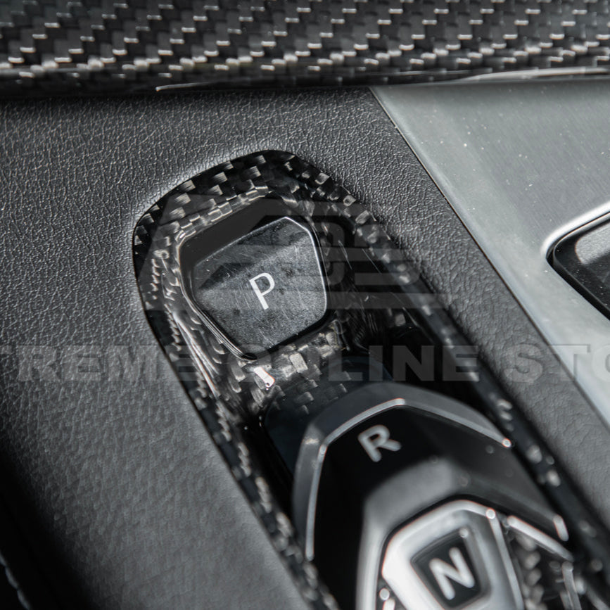 Corvette C8 DRY CARBON FIBER Gear Switch Control Panel Trim Cover Overlay image 9