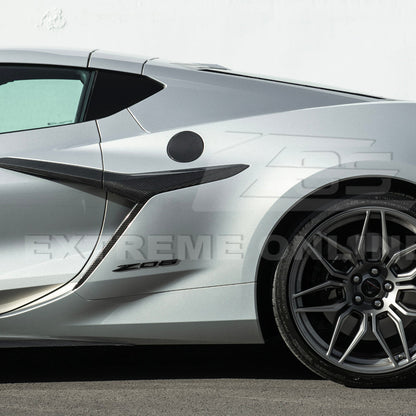 2020-Up Corvette C8 | DRY CARBON FIBER Side Fender Fuel Tank Gas Lid Cover image 5