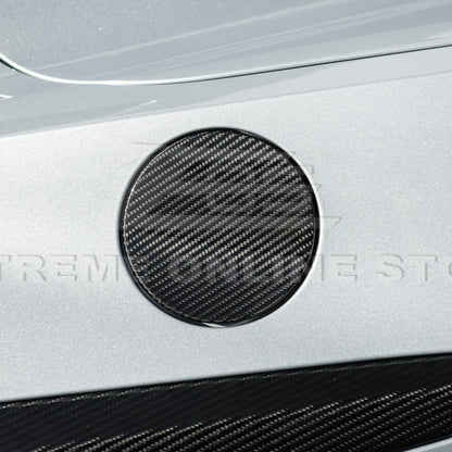 2020-Up Corvette C8 | DRY CARBON FIBER Side Fender Fuel Tank Gas Lid Cover image 8