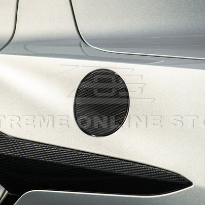 2020-Up Corvette C8 | DRY CARBON FIBER Side Fender Fuel Tank Gas Lid Cover image 9
