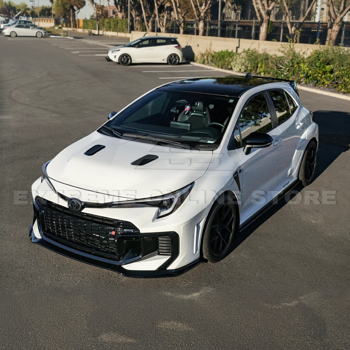 2025-Up Toyota GR Corolla Glossy Black Front Lip Side Skirts Rear Wing Spoiler image 4