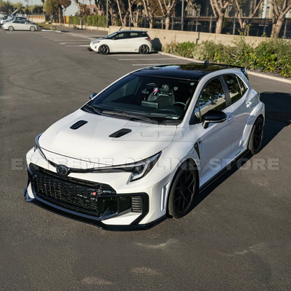 2025-Up Toyota GR Corolla Glossy Black Front Lip Side Skirts Rear Wing Spoiler image 4