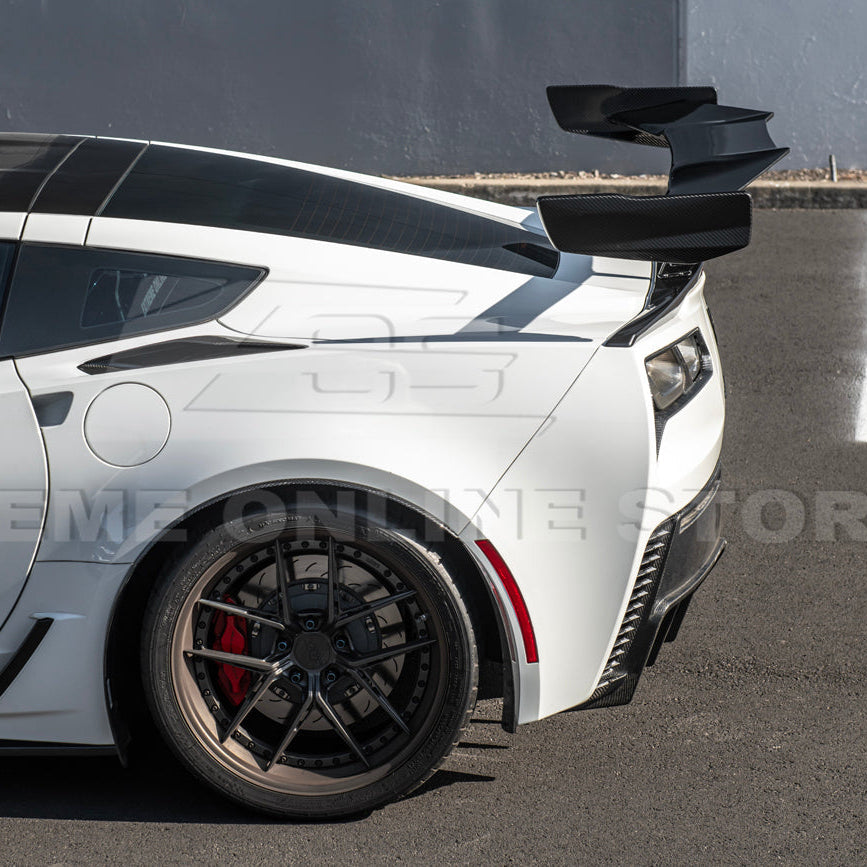 Corvette C7 ZR1 ZTK Conversion Rear Spoiler High Wing With Wing Riser image 10