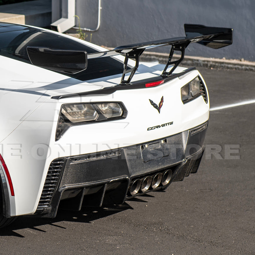 Corvette C7 ZR1 ZTK Conversion Rear Spoiler High Wing With Wing Riser image 5