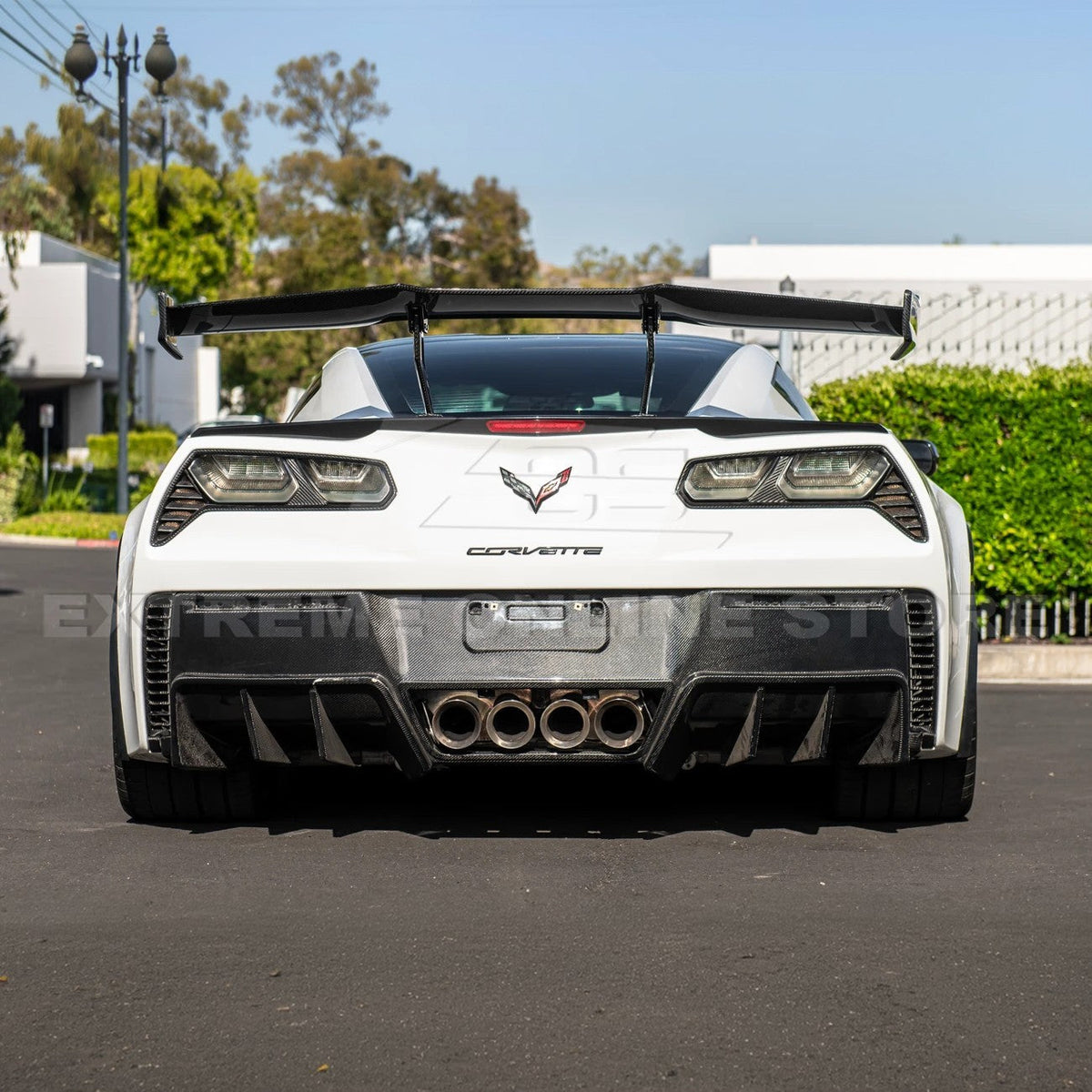 Corvette C7 ZR1 ZTK Conversion Rear Spoiler High Wing With Wing Riser image 6