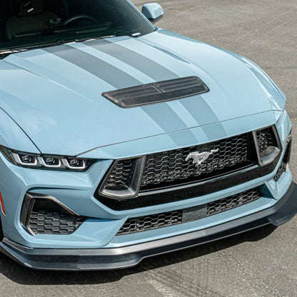2024+ Ford Mustang GT DRY CARBON FIBER Front Side Grille Inserts image 2