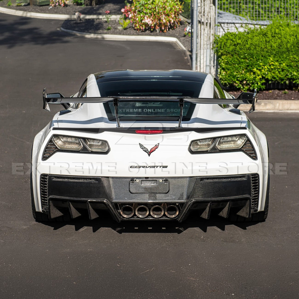 Corvette C7 ZR1 ZTK Conversion Rear Spoiler High Wing With Wing Riser image 7