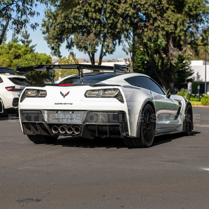 Corvette C7 ZR1 ZTK Conversion Rear Spoiler High Wing With Wing Riser image 8