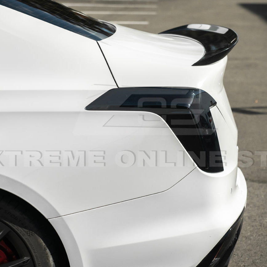 2020-Up Cadillac CT4 | SMOKE TINTED Rear Tail Light Trim Bezel Cover Pair image 12