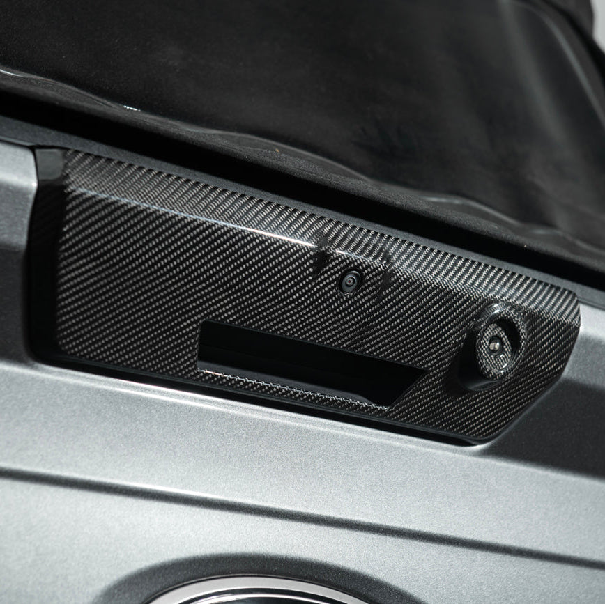 2021-Up Ford F-150 | DRY CARBON FIBER Rear Trunk Tailgate Handle Assembly Cover image 8