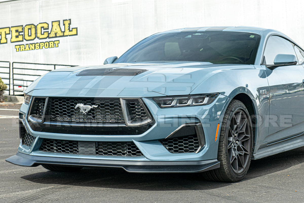 2024+ Ford Mustang GT DRY CARBON FIBER Front Side Grille Inserts image 3