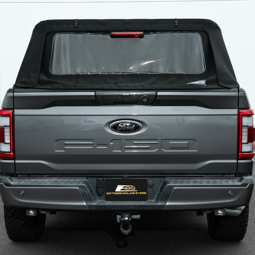 2021-Up Ford F-150 | DRY CARBON FIBER Rear Trunk Tailgate Handle Assembly Cover image 6