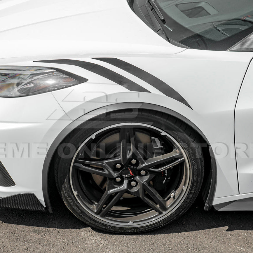 Chevrolet Corvette C8 Stingray DRY CARBON FIBER Side Wheel Fender image 9