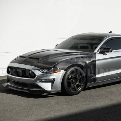 2018-23 Ford Mustang S550 | GTD Style Primed Black Front Side Vented Fenders image 4