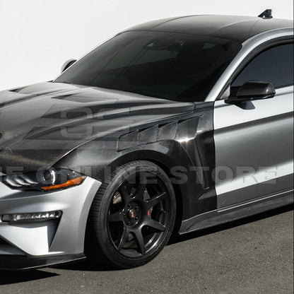 2018-23 Ford Mustang S550 | GTD Style Primed Black Front Side Vented Fenders image 5
