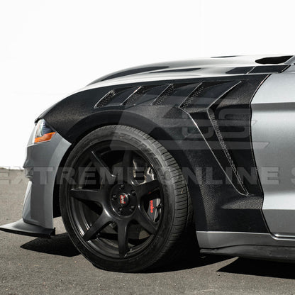 2018-23 Ford Mustang S550 | GTD Style Primed Black Front Side Vented Fenders image 7