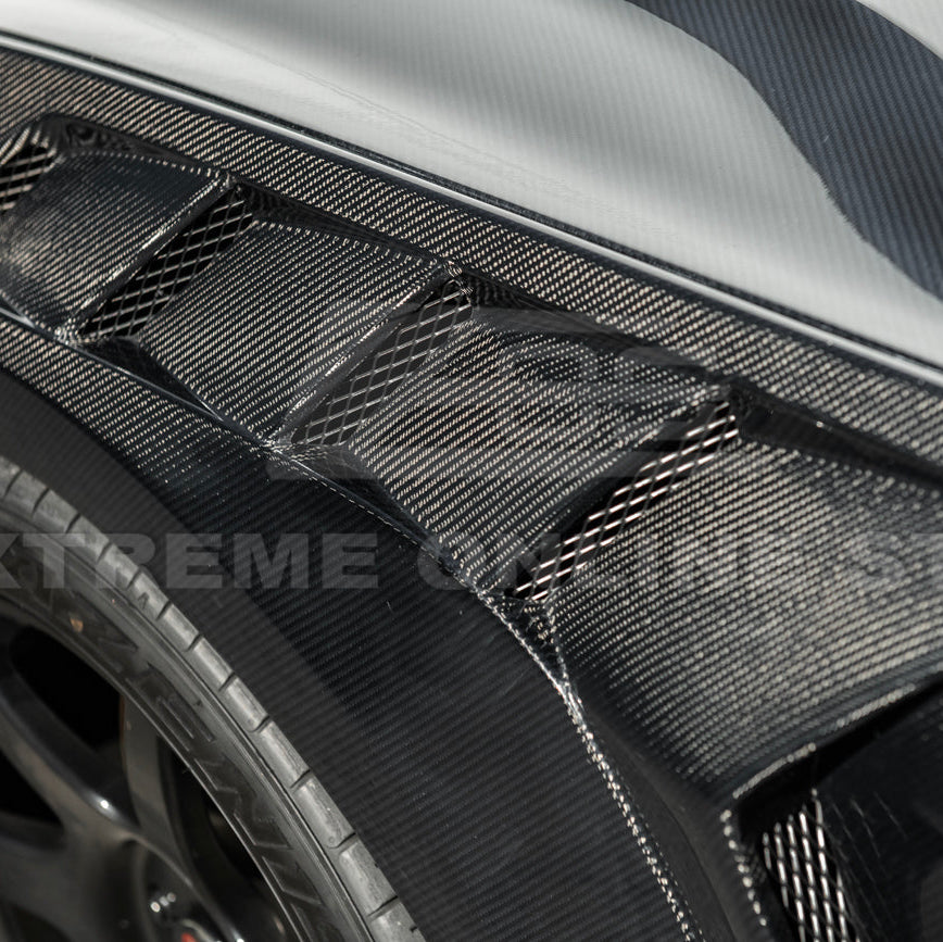 2018-23 Ford Mustang S550 | GTD Style Primed Black Front Side Vented Fenders image 10