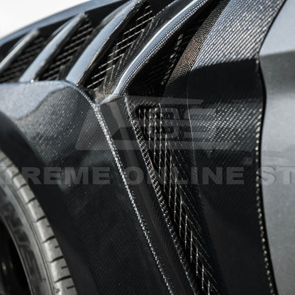 2018-23 Ford Mustang S550 | GTD Style Primed Black Front Side Vented Fenders image 17