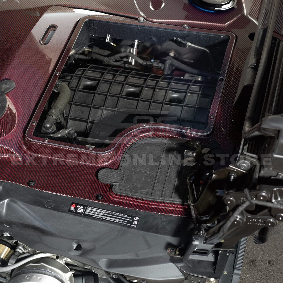 Corvette C8 HTC DRY Carbon Fiber Engine Bay Panel Cover image 45